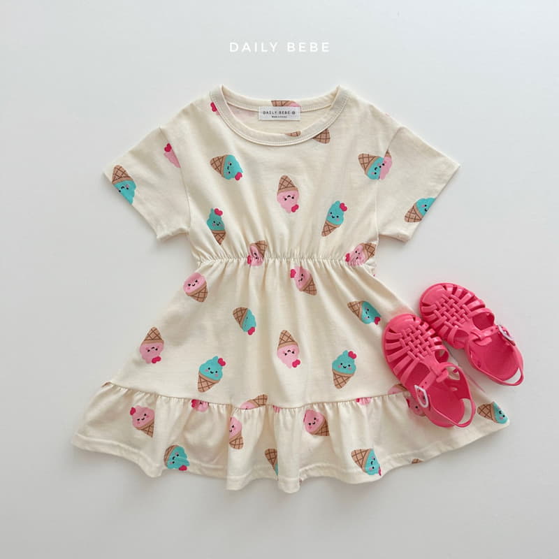 Daily Bebe - Korean Children Fashion - #kidzfashiontrend - Ice Cream One-piece