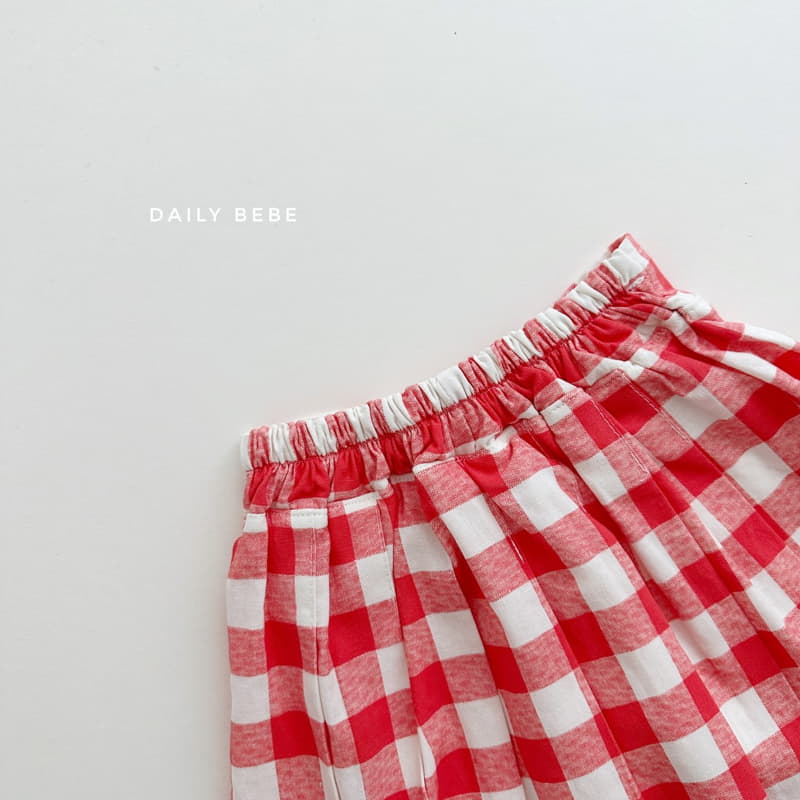 Daily Bebe - Korean Children Fashion - #Kfashion4kids - Check Wrinkle Skirt - 4