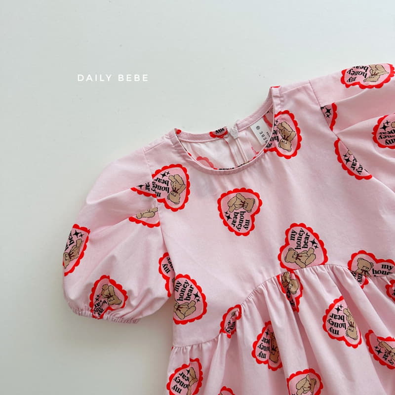 Daily Bebe - Korean Children Fashion - #littlefashionista - Honey Bear One-piece - 6