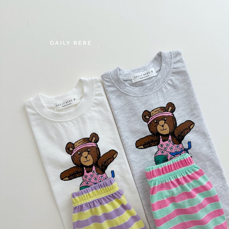 Daily Bebe - Korean Children Fashion - #magicofchildhood - Airobic Top Bottom Set - 8