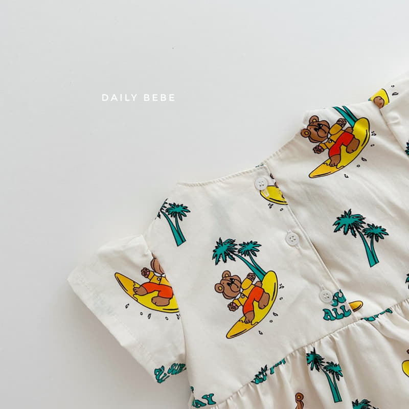 Daily Bebe - Korean Children Fashion - #magicofchildhood - Surfing Palm One-piece - 2