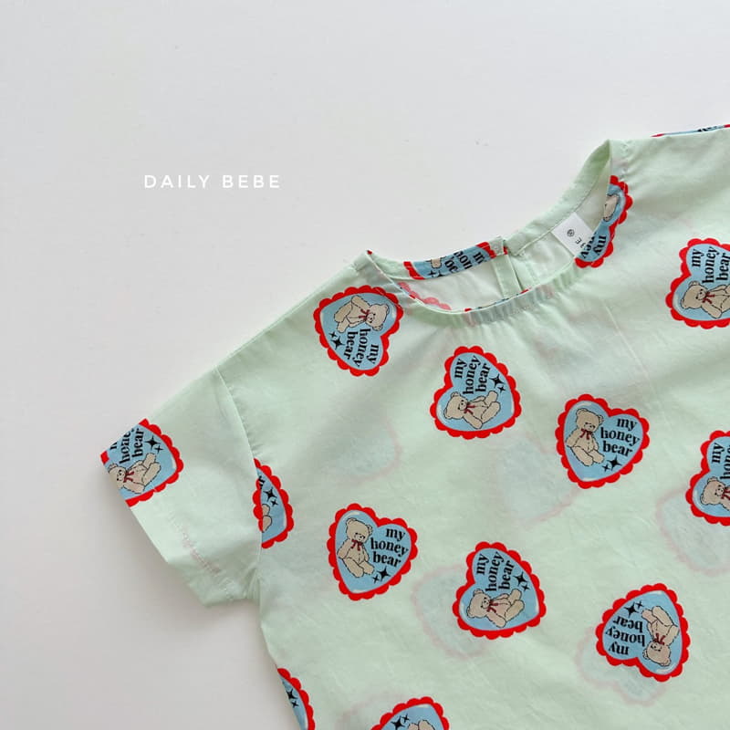 Daily Bebe - Korean Children Fashion - #magicofchildhood - Honey Bear Top Bottom Set - 8