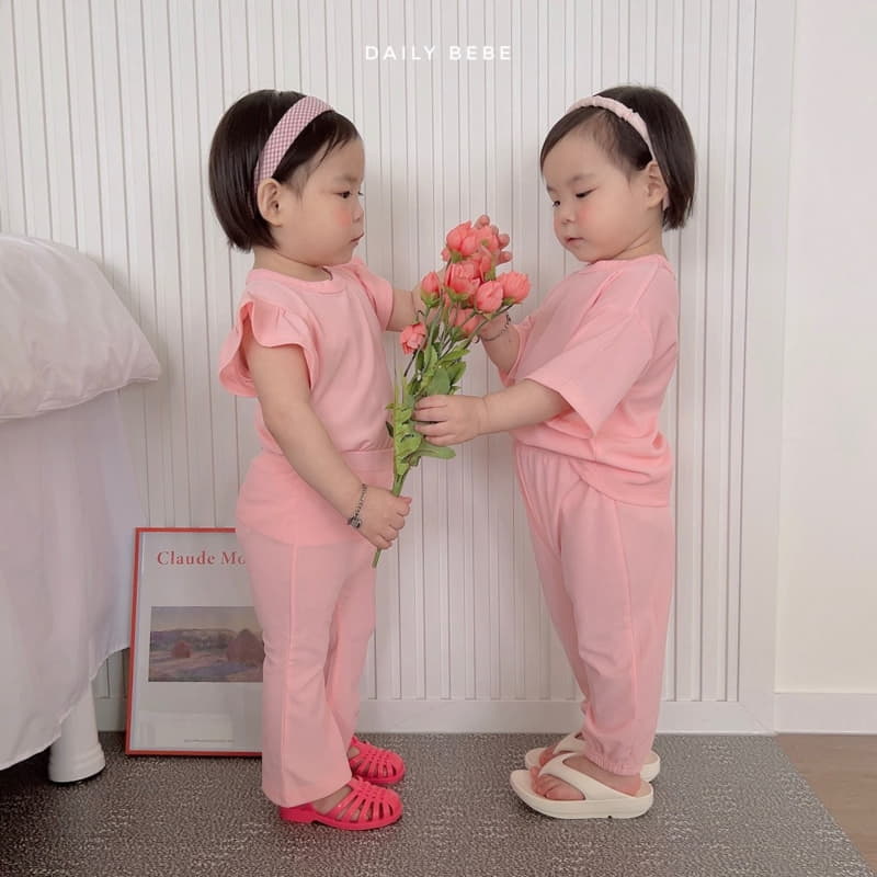 Daily Bebe - Korean Children Fashion - #magicofchildhood - Cool Bootscut Top Bottom Set - 9