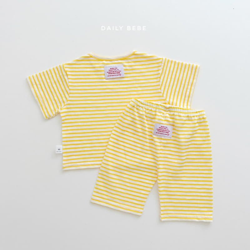 Daily Bebe - Korean Children Fashion - #minifashionista - Slav Stripes Pajama - 2
