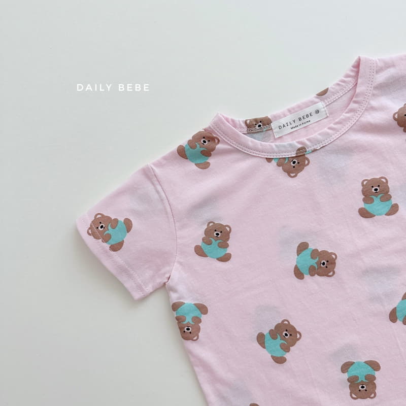 Daily Bebe - Korean Children Fashion - #minifashionista - Heart Bear Tee - 12