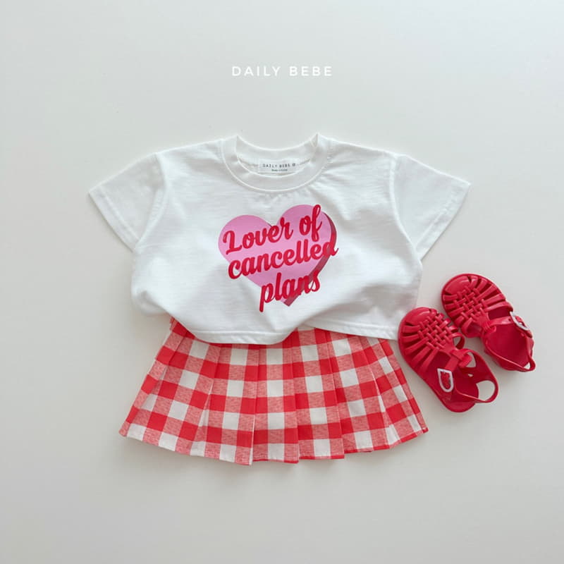 Daily Bebe - Korean Children Fashion - #minifashionista - Check Wrinkle Skirt - 6