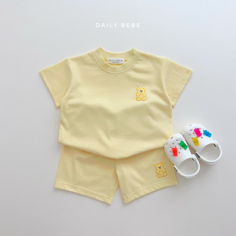 Daily Bebe - Korean Children Fashion - #minifashionista - Jelly Bear Top Bottom Set