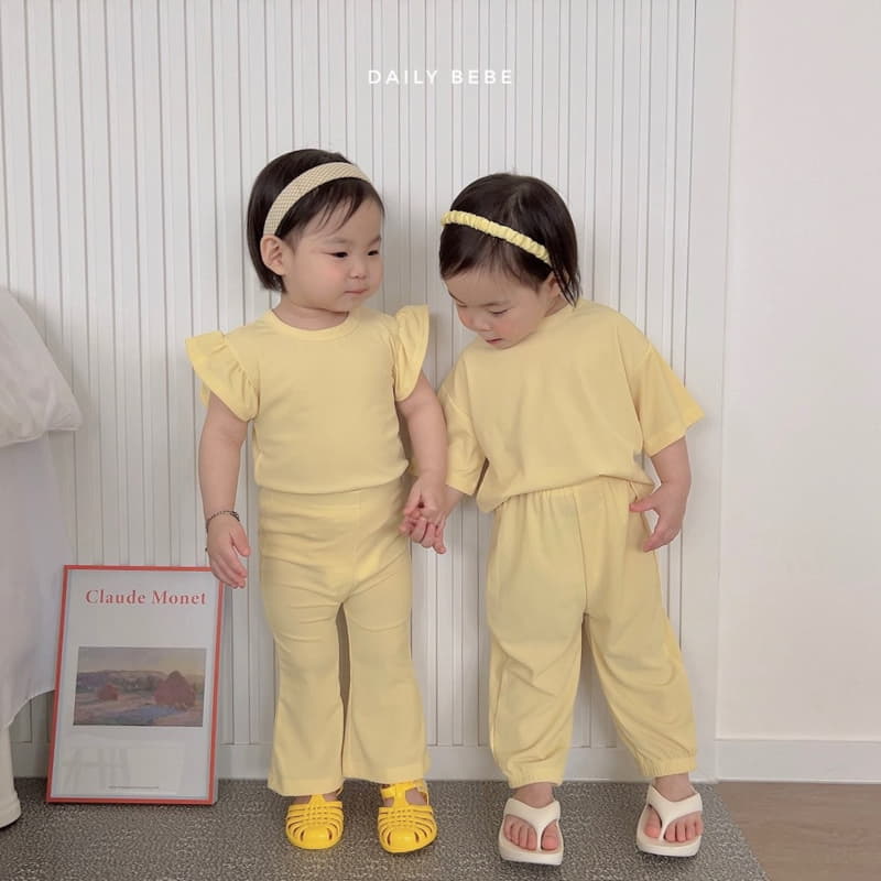 Daily Bebe - Korean Children Fashion - #minifashionista - Cool Bootscut Top Bottom Set - 10
