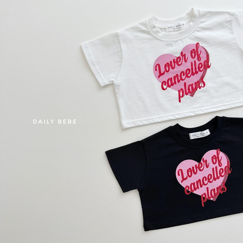 Daily Bebe - Korean Children Fashion - #prettylittlegirls - Heart Crop Tee