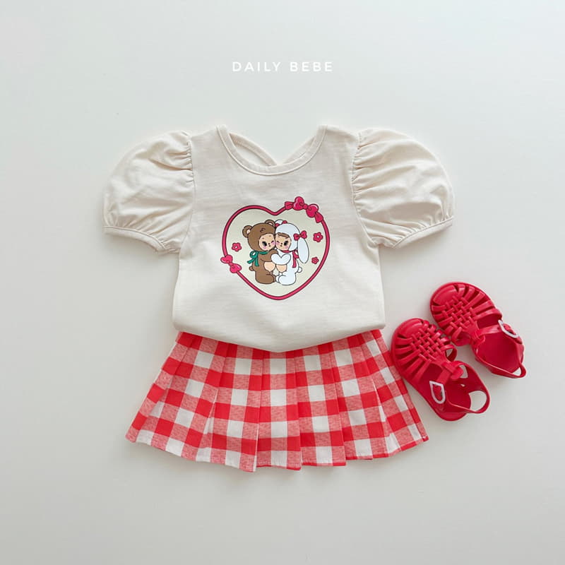 Daily Bebe - Korean Children Fashion - #prettylittlegirls - Check Wrinkle Skirt - 7