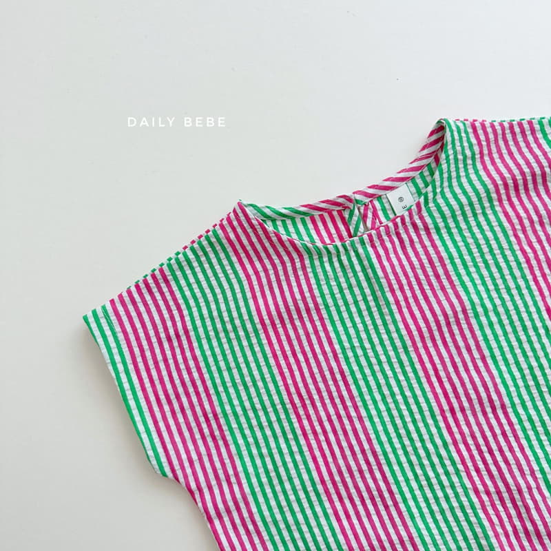 Daily Bebe - Korean Children Fashion - #prettylittlegirls - Jijimi Stripes Top Bottom Set - 11