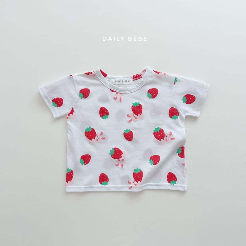 Daily Bebe - Korean Children Fashion - #stylishchildhood - Strawberry Tee