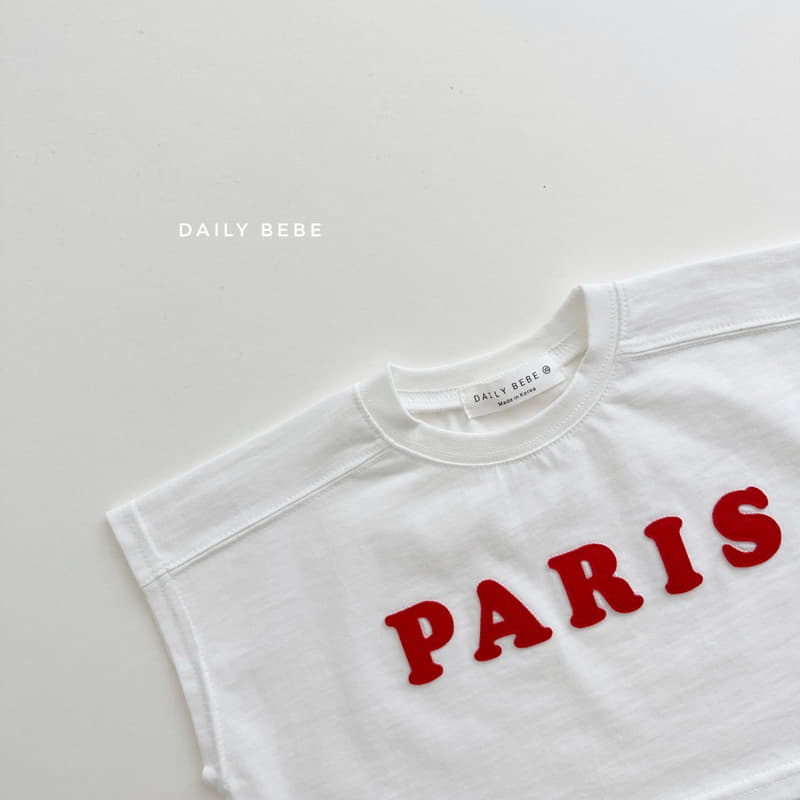 Daily Bebe - Korean Children Fashion - #toddlerclothing - Paris Patch Crop Tee - 2