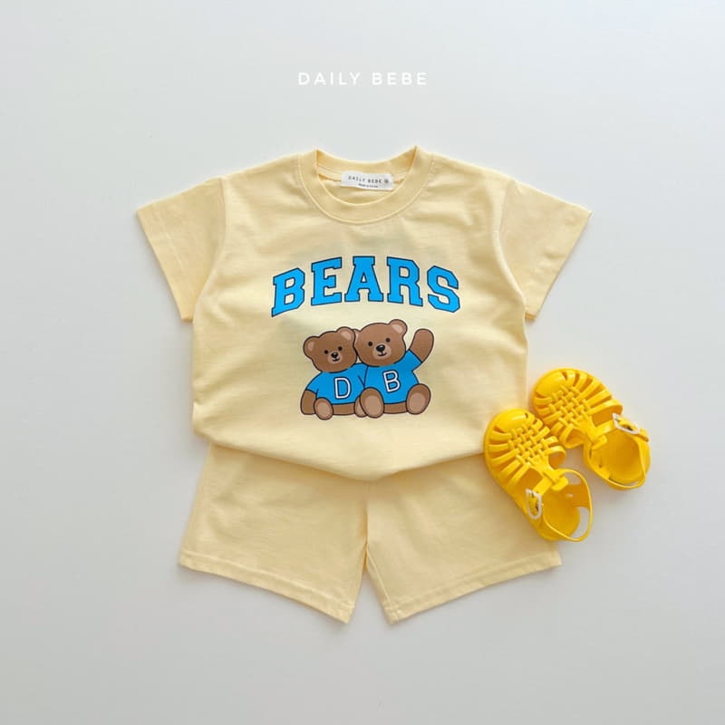 Daily Bebe - Korean Children Fashion - #toddlerclothing - Hi Bear Top Bottom Set