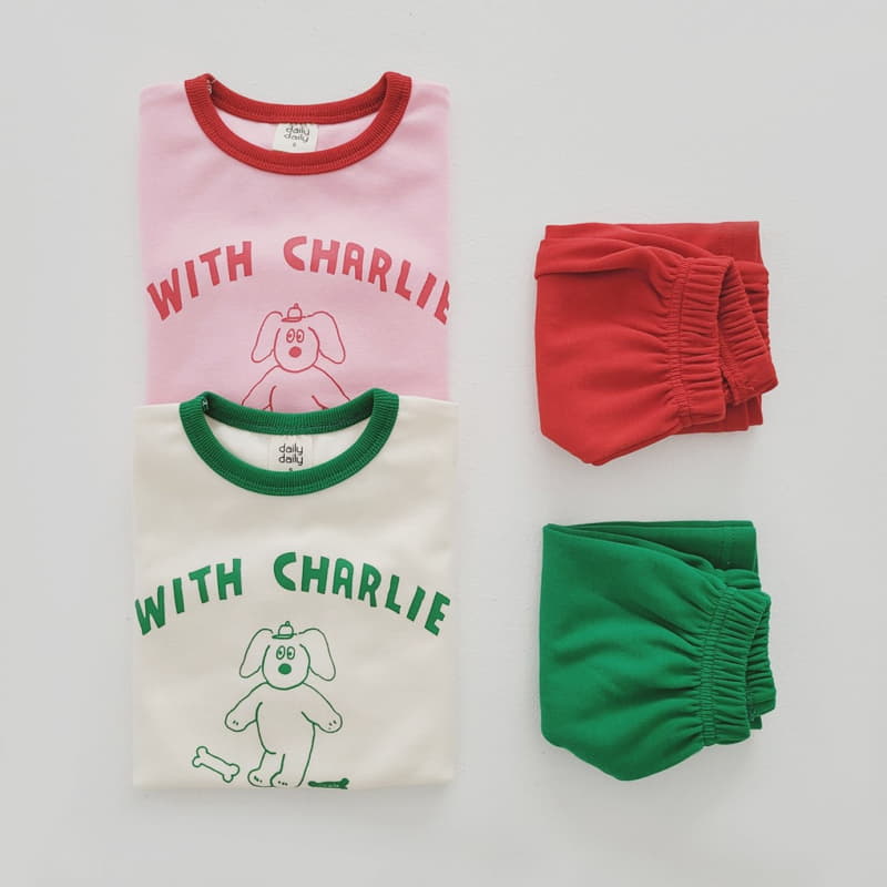 Daily Daily - Korean Children Fashion - #kidzfashiontrend - Color Charlie Top Bottom Set - 11