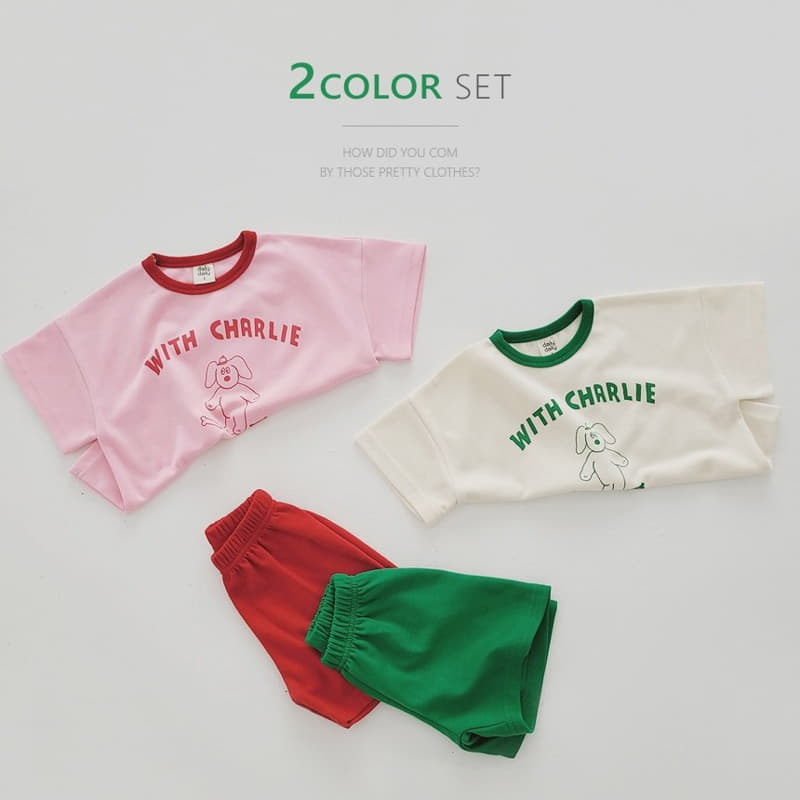 Daily Daily - Korean Children Fashion - #todddlerfashion - Color Charlie Top Bottom Set