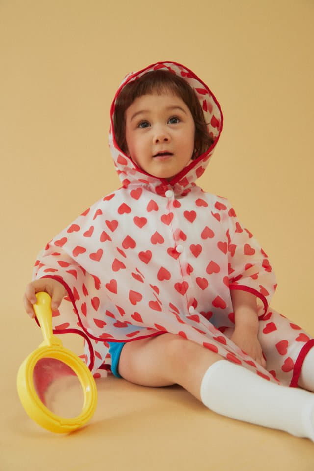 Dalkomhai - Korean Children Fashion - #Kfashion4kids - Heart Raincoat - 5