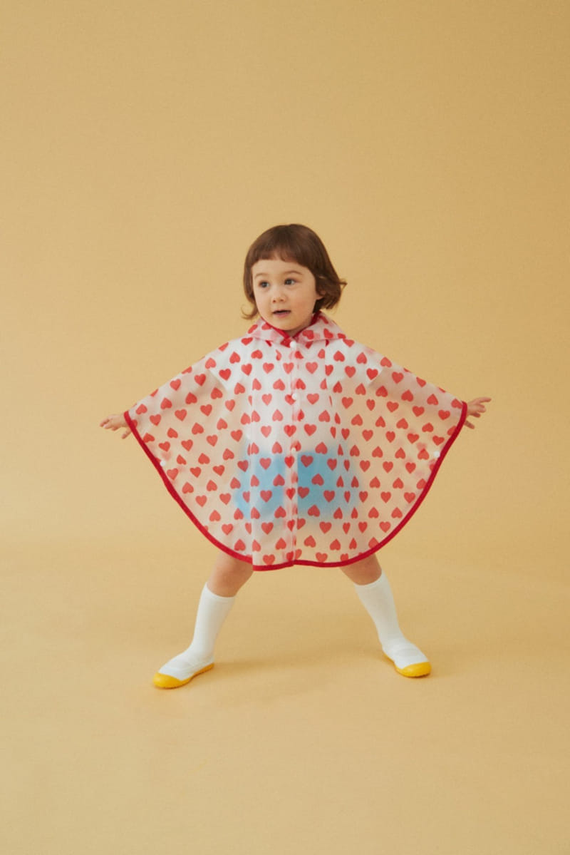 Dalkomhai - Korean Children Fashion - #fashionkids - Heart Raincoat