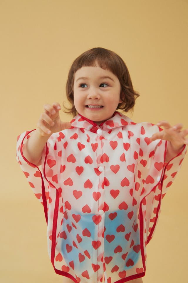 Dalkomhai - Korean Children Fashion - #fashionkids - Heart Raincoat