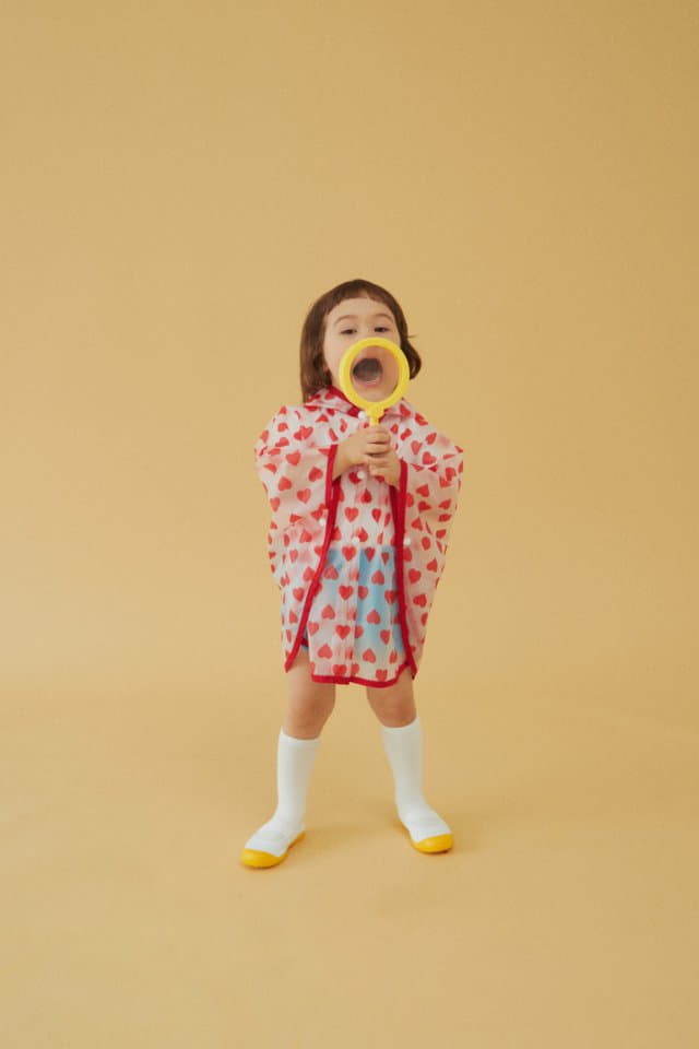 Dalkomhai - Korean Children Fashion - #kidsshorts - Heart Raincoat - 2