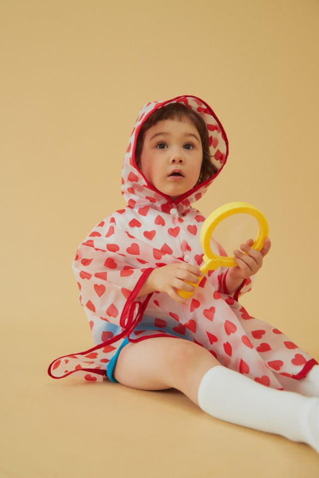 Dalkomhai - Korean Children Fashion - #kidsstore - Heart Raincoat - 4