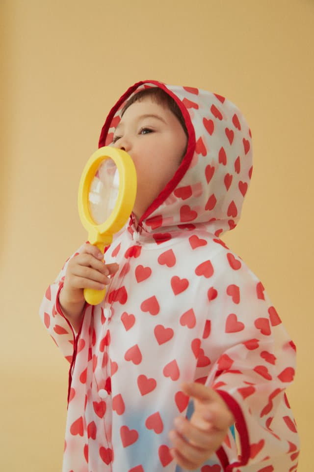 Dalkomhai - Korean Children Fashion - #littlefashionista - Heart Raincoat - 6
