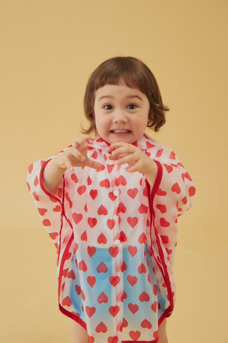 Dalkomhai - Korean Children Fashion - #toddlerclothing - Heart Raincoat - 11