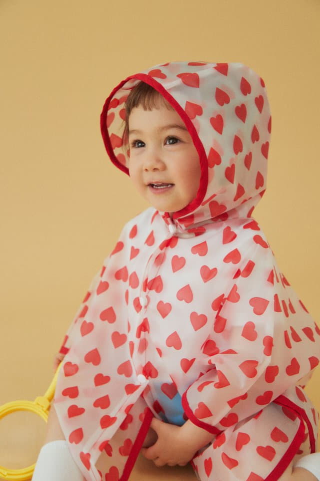 Dalkomhai - Korean Children Fashion - #toddlerclothing - Heart Raincoat - 11