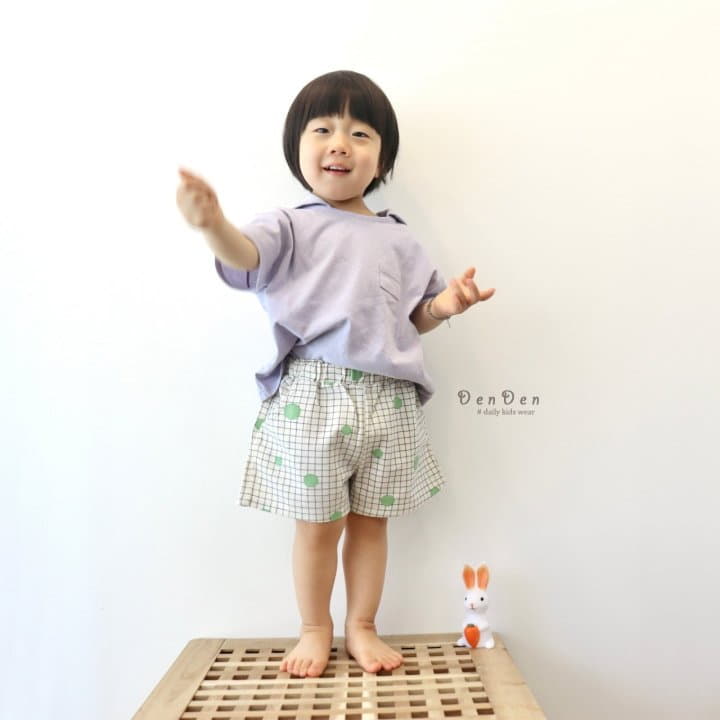Denden - Korean Children Fashion - #childofig - Grid Dot Shorts - 8