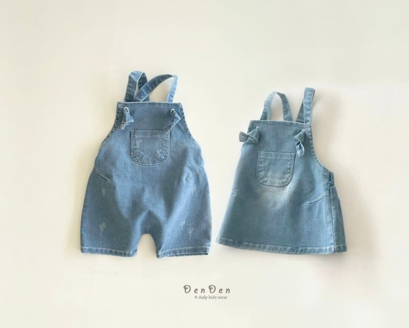 Denden - Korean Children Fashion - #childrensboutique - Bonbon Dungarees Skirt - 3