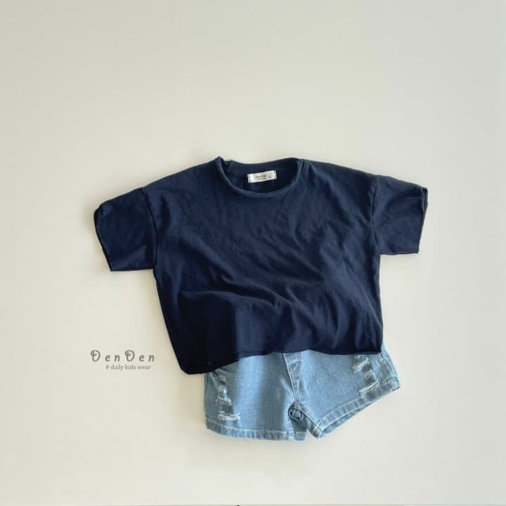 Denden - Korean Children Fashion - #kidsstore - Demage Vintage Denim Shorts - 2