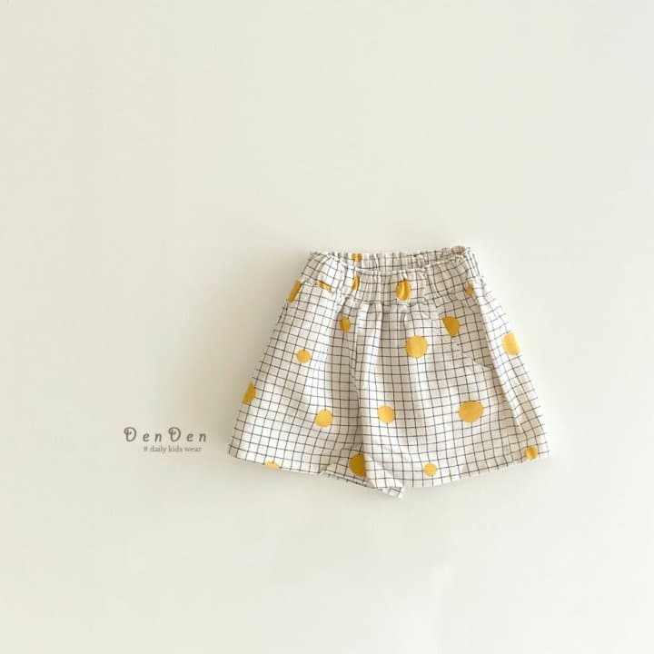 Denden - Korean Children Fashion - #kidzfashiontrend - Grid Dot Shorts - 2