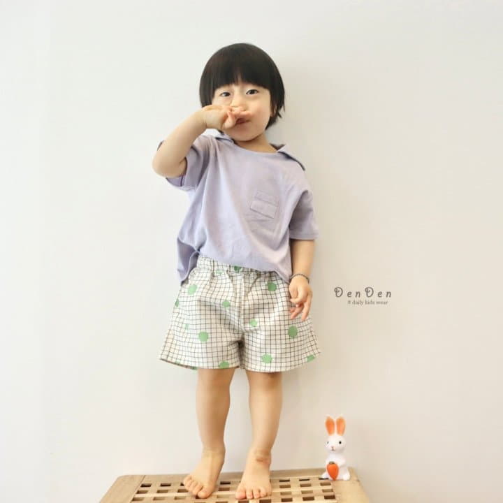 Denden - Korean Children Fashion - #prettylittlegirls - Grid Dot Shorts - 7
