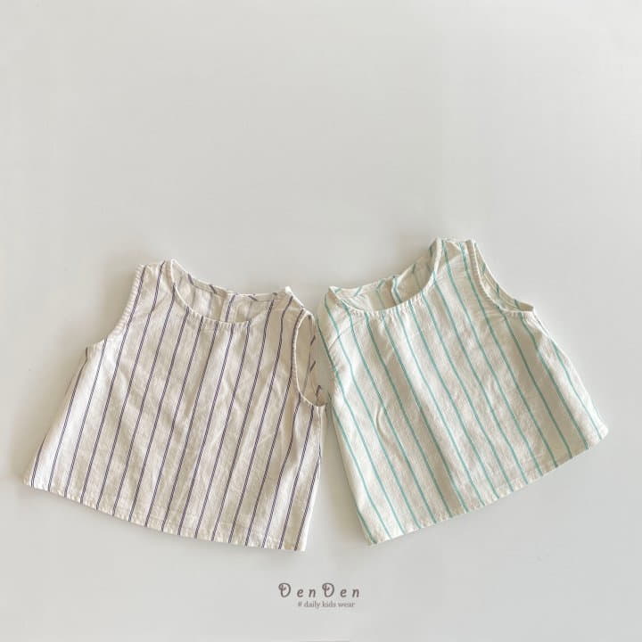 Denden - Korean Children Fashion - #todddlerfashion - Jul Line Sleeveless - 4