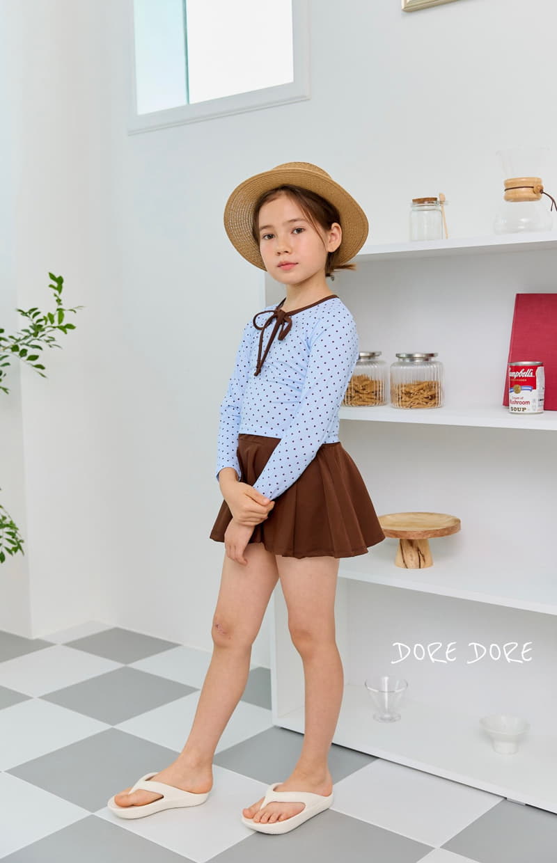 Dore Dore - Korean Children Fashion - #childrensboutique - Some Frea Water Skirt Brown Sky - 7