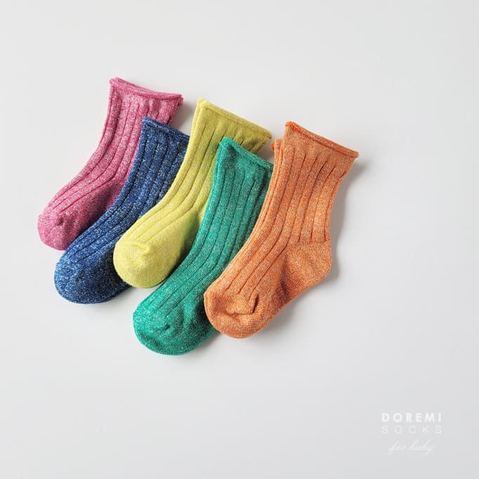 Doremi Socks - Korean Children Fashion - #childrensboutique - Glitter Vivid Socks