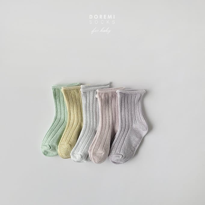 Doremi Socks - Korean Children Fashion - #designkidswear - Glitter Pastel Socks