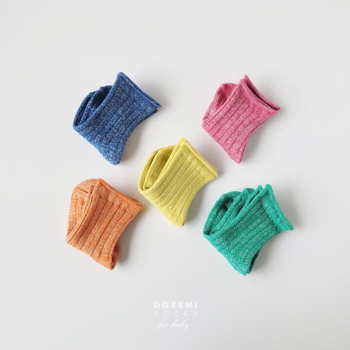 Doremi Socks - Korean Children Fashion - #discoveringself - Glitter Vivid Socks - 3
