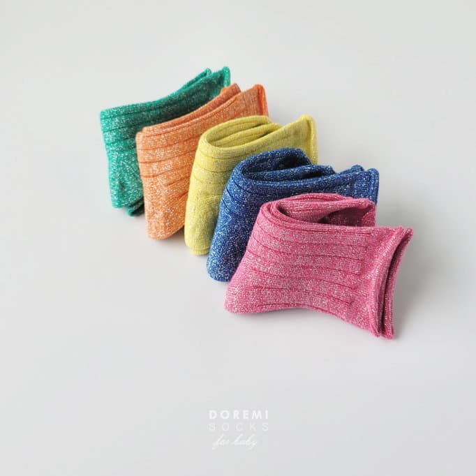 Doremi Socks - Korean Children Fashion - #discoveringself - Glitter Vivid Socks - 4