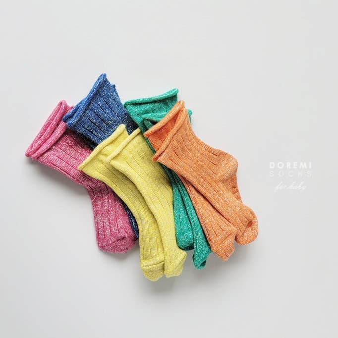 Doremi Socks - Korean Children Fashion - #kidsshorts - Glitter Vivid Socks - 5