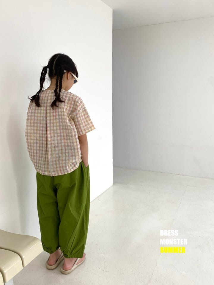 Dress Monster - Korean Junior Fashion - #childofig - Check Wrap Shirt - 6