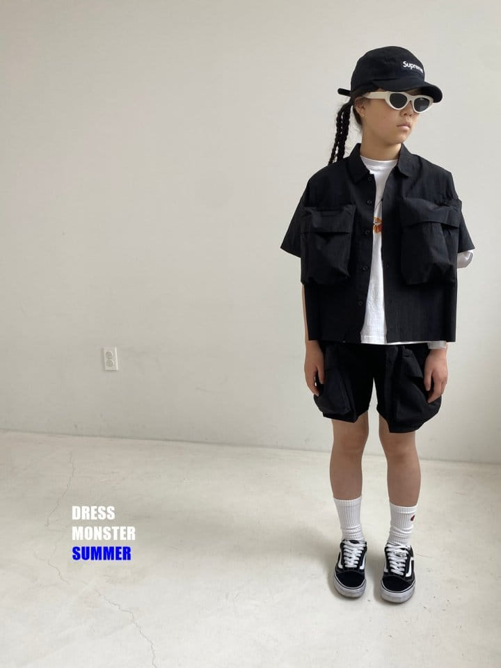 Dress Monster - Korean Junior Fashion - #kidsstore - Big Pocket Top Bottom Set - 11