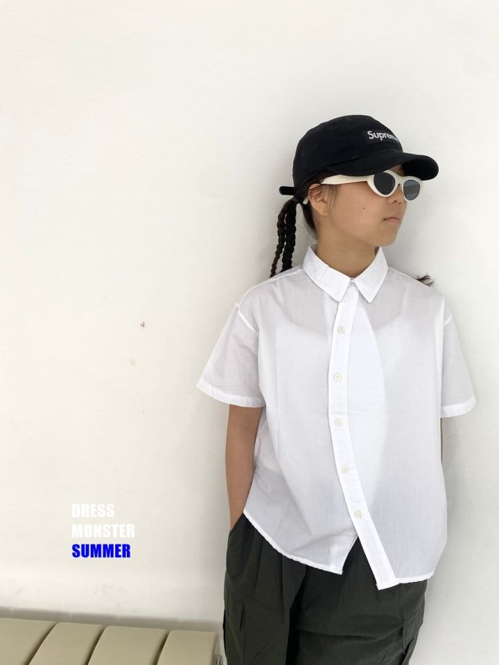 Dress Monster - Korean Junior Fashion - #littlefashionista - Curved Shirt - 4