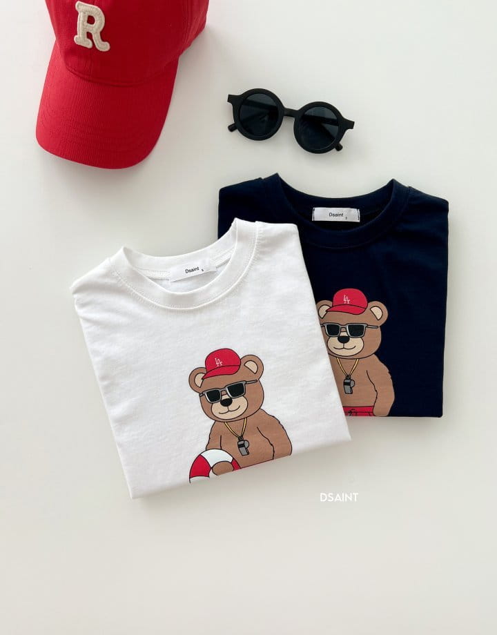 Dsaint - Korean Children Fashion - #Kfashion4kids - Whisle Bear Tee - 3