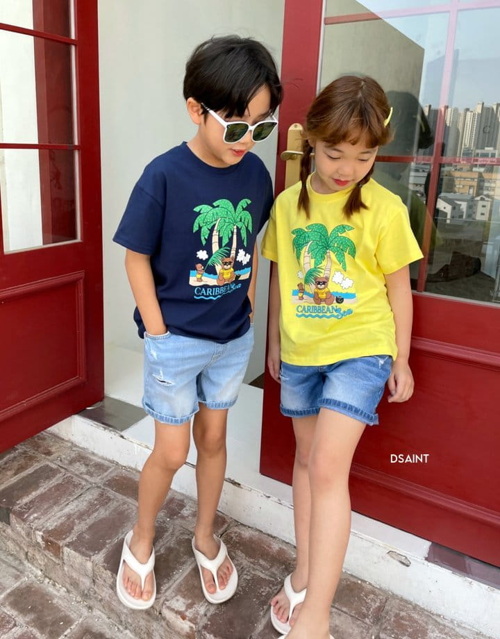 Dsaint - Korean Children Fashion - #Kfashion4kids - Half Open Jeans - 2