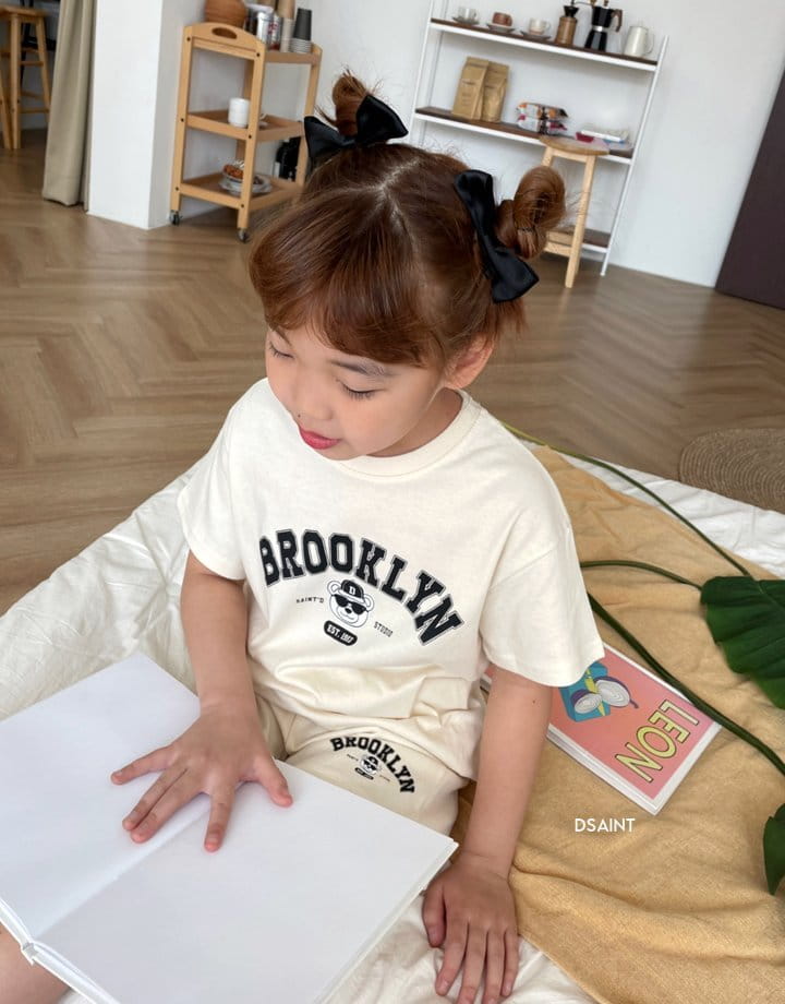 Dsaint - Korean Children Fashion - #Kfashion4kids - Bear Brok Top Bottom Set - 6