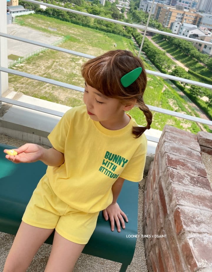 Dsaint - Korean Children Fashion - #childofig - With Bunny Top Bottom Set - 10
