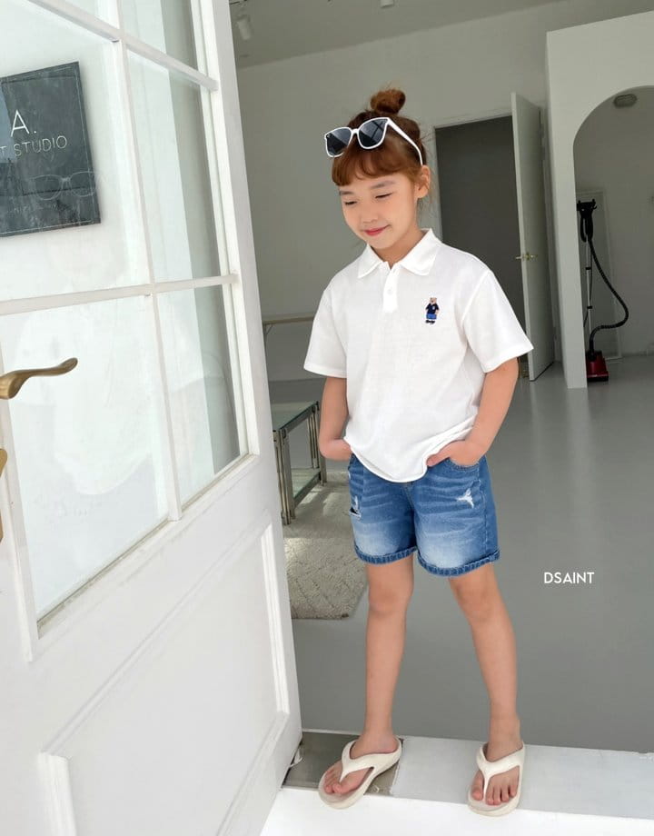 Dsaint - Korean Children Fashion - #designkidswear - Half Open Jeans - 10