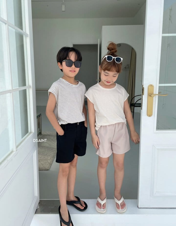 Dsaint - Korean Children Fashion - #kidsstore - Piping Sleeveless Tee