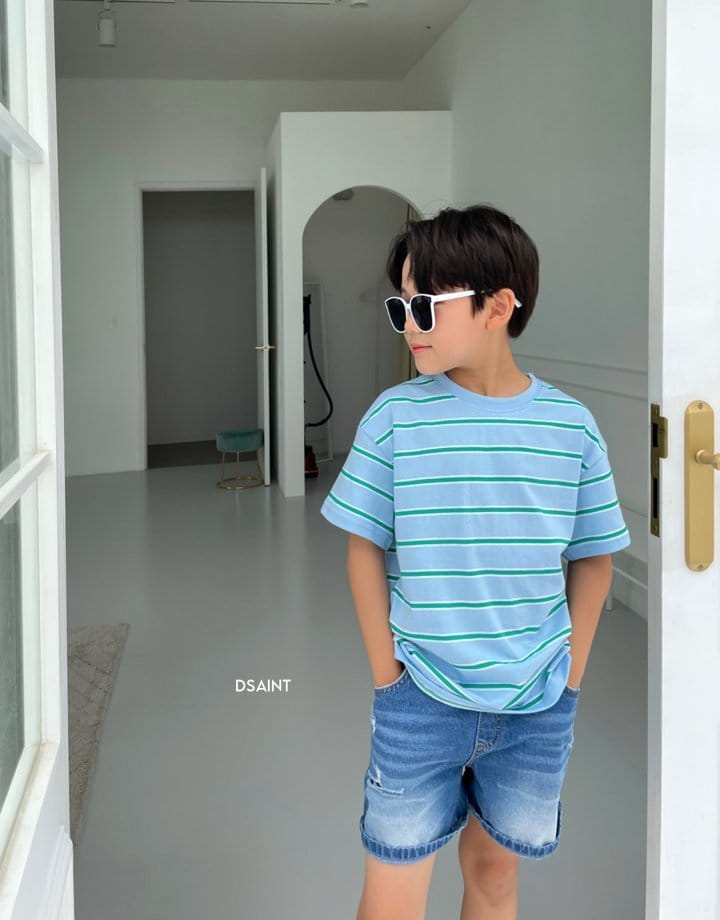 Dsaint - Korean Children Fashion - #littlefashionista - Multi Stripes Tee - 7